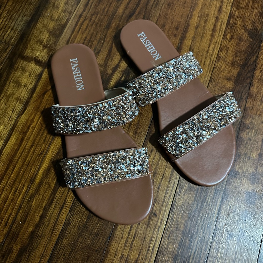 Brown Sparkle Women's Sandals